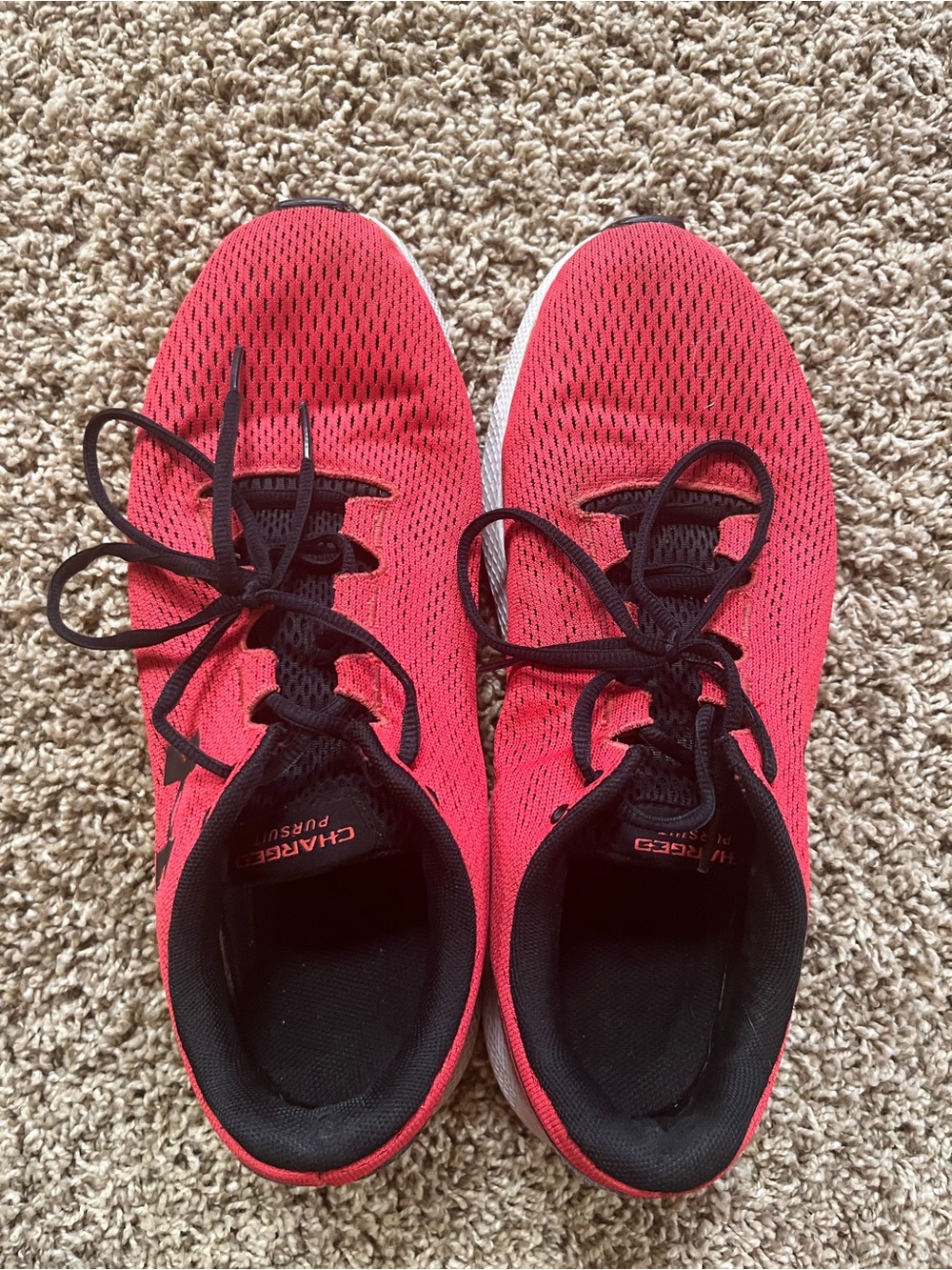 Under Armour Red and Black Women's Athletic Running Shoes